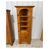 23x12x68 6 Shelf Corner Shelf w/Bottom Door