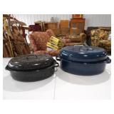 1-Large Blue Roaster, 1 Medium Black Roaster
