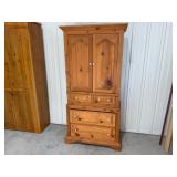 33x16.5x74inn.. 4 Drawer,2 Doors w/Shelves Armoire