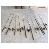 10-Assorted Fishing Rods