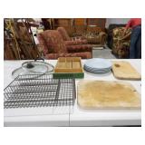 4-Boomton Melamine Plates, 2-Cutting Boards,&