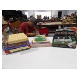 6 Cook Books, 3 Misc Books, Poker Set, Misc
