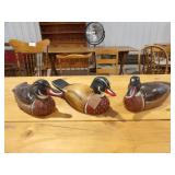 3-Painted Wood Duck Decoys