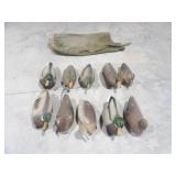 Canvas Bag w/10 Asst. Duck Decoys (Foam&Plastic)