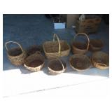 9-Assorted Wicker Baskets