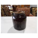 Brown 8.5inT, 5inDia Jar w/Lid