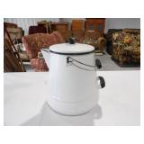 White Enamel Coffee Pot