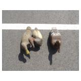 3-Foam/Cork Duck Decoys