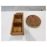 Wood Shelf 21inTx7.25inW, Soap Sign 11.5in Dia.