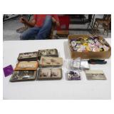 Box of Asst Pins, Baseball Cards, Truck Cards, &