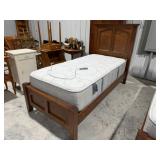 Linak Power Adj. Bed Frame w/Twin SZ Restonic Blue