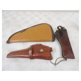 2-Leather Holsters Both 9.5inL, Kolpin Padded