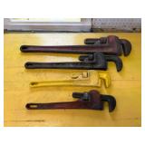 24, 18, 2-14in. Pipe Wrenches