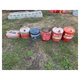 5-Metal Gas Cans, One Boat Metal Gas Can