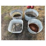 4-Galvanized Tubs