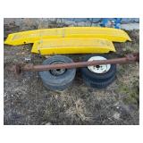 Trailer Axle 4 Bolt, 2-5.30-12 Tires & 4 Hole,