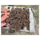 Pair of 12-38 Tractor Tire Chains & Misc. Chain