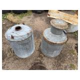 2-Galvanized Cans