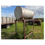 Gas Barrel on Stand w/New 3/4x12ft. Hose & Nozzle