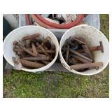 2-5 Gal. Pails Full of Hitch Pins and Misc.