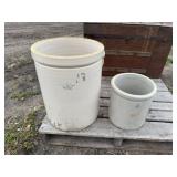 Crown 10 Gal. Crock & Red Wing 3 Gal Crock