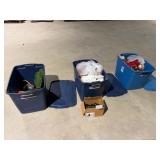 3-Totes of Christmas Decor, 36 Gal. Totes