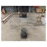4ft. x 6ft. Metal Display Hanger, 4 Baskets, Misc
