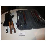 Grill Utensils w/Case, Misc Grilling Tools
