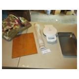 Cake Pan, Placemats, Waffle Maker, Cutting Board
