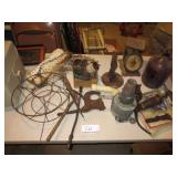 Brown Hylex Jar, Antique Tools, Metal Swing