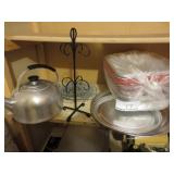 Tea Kettle, Fruit Basket, Mug Holder, &