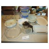 Fireking Loaf Pan, Tupperware, Correll Bowls, Misc