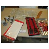Grill Utensils, Relish Glass Trays, &