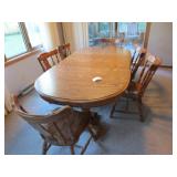 Dining Room Table w/6 Chairs, Includes 2 Leaves,