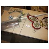 Rain Gauge & Butteryfly & Welcome Sign