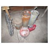 Gas Cans, Shut Gun Pails, Basket
