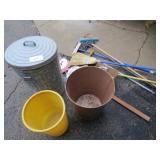 Garbage Cans, Brooms, Rocks, X-Mas Decor