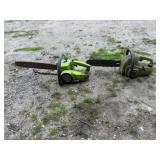 2-Poulan Chainsaws, One Engine Free,