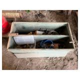 40x20x16 Wood Box w/Pipe Fittings & Misc.