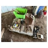 Tools, Carbs, Gas Can, Jack, Misc