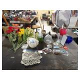 Faux Flowers, Assorted Decor, With Tote