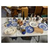 Asst. Steins, Blue Print Dishes, Bottles