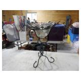 Glass & Metal Bird Bath