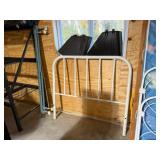 Full Size Metal Head Board & Frame w/Wheels
