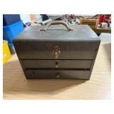 Metal Tool Box w/Drawers 15x9.5x10