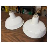 2-Porcelain Lights 14.25in. w.