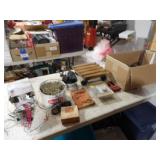 Heat Bulb, Pail of Screws, Wood Dolly, Wiring Book