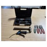 Snap Ring Pliers, B&D Power Ratchet, Hammer, Air