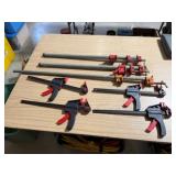 3-Pipe Clamps, 2-30in. & 1-36in. & 4-16in. Clamps