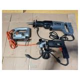 B&D 2 Sp. Jig Saw, B&D Drill w/Right Angle, Altocr
